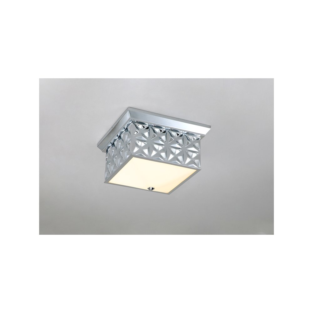 Alpha Square Flush Mount in Chrome. Picture 2