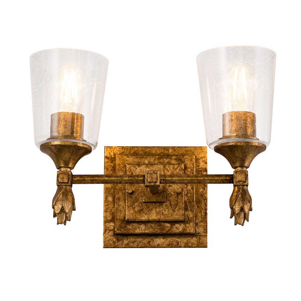 Vetiver 2 Light Vanity Light In Gold. Picture 1