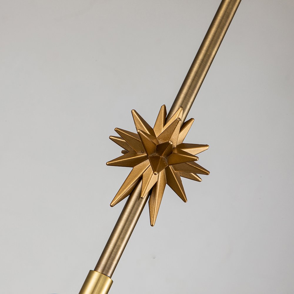 Etoille Large Aged Brass Pendant with Star. Picture 4