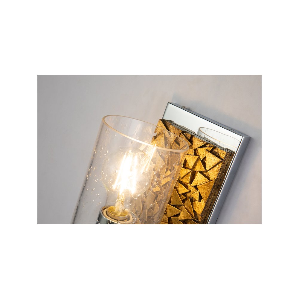 Bocage 1 Light Wall Sconce In Polished Chrome And Gold. Picture 2