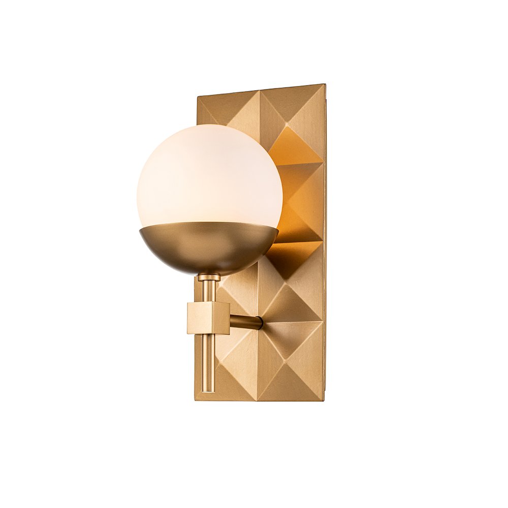 Deco 1 Light Bath Bar in Lacquered Gold. Picture 1