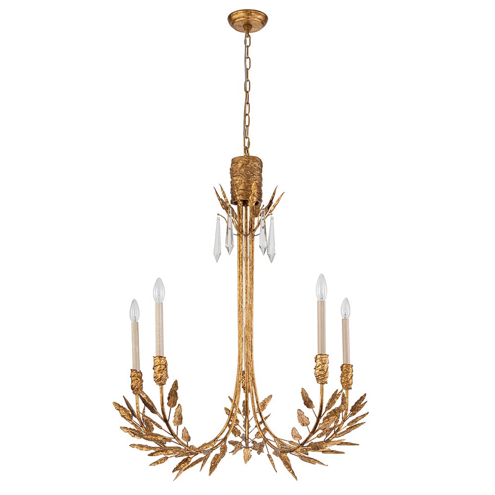 Palm d'Or 5 Light Chandelier. Picture 2