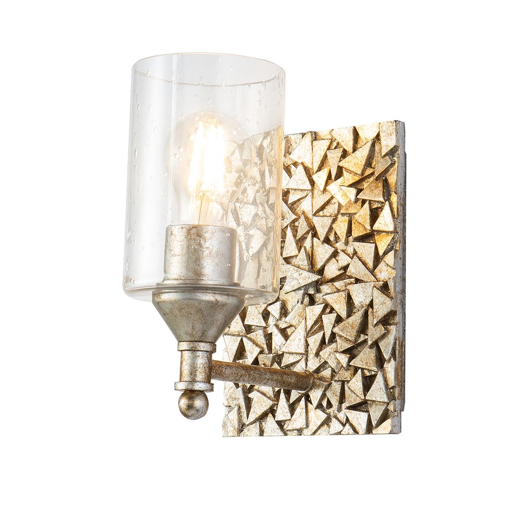 Mosaic 1-Light Wall Sconce In Antique Silver. Picture 2
