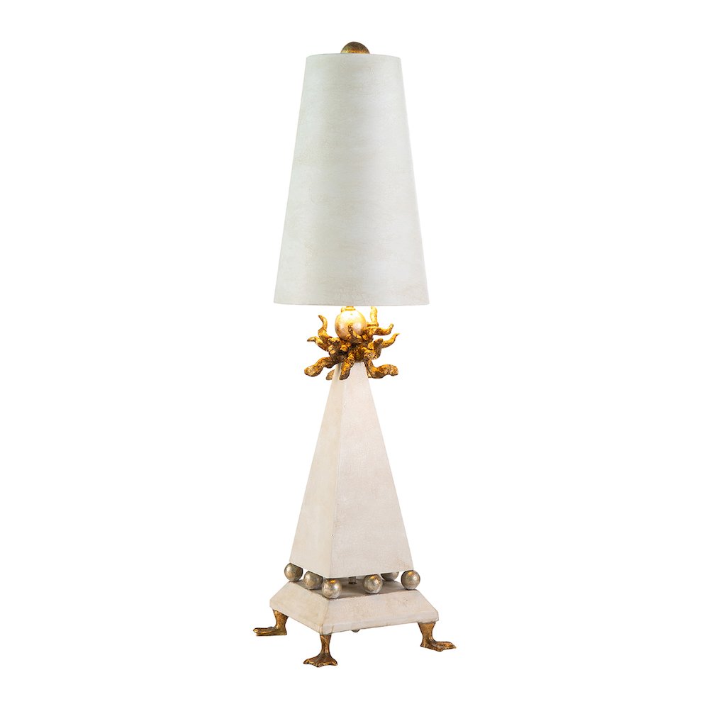 Leda Table Lamp in a Putty Finish. Picture 1