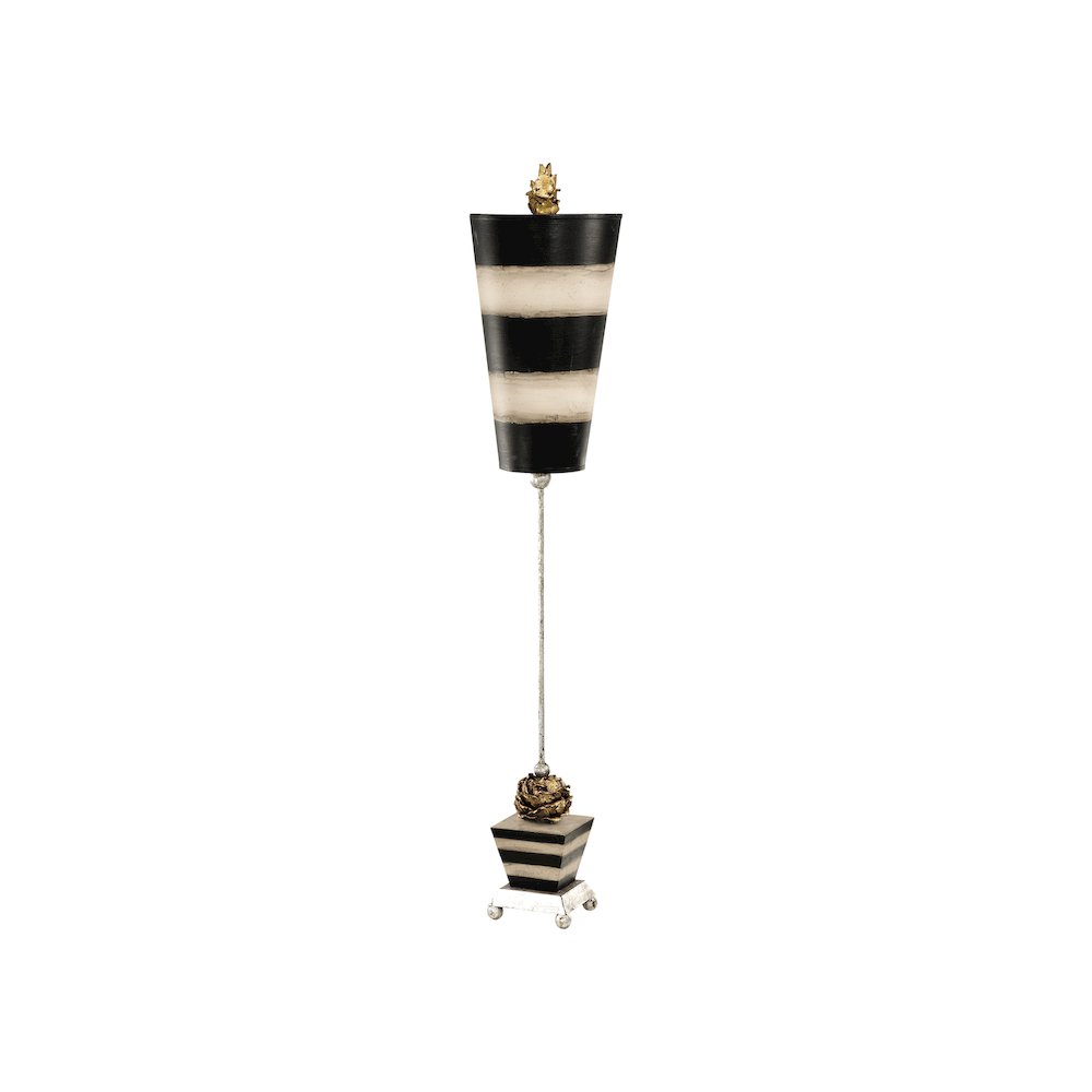 Flower Inspired Peony Buffet Table Lamp By Lucas McKearn Striped. Picture 1
