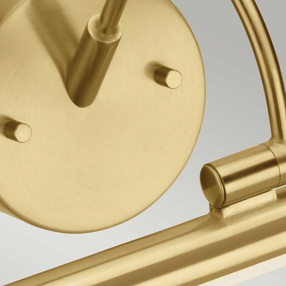 Alton Large LED Picture Light Brushed Brass. Picture 2
