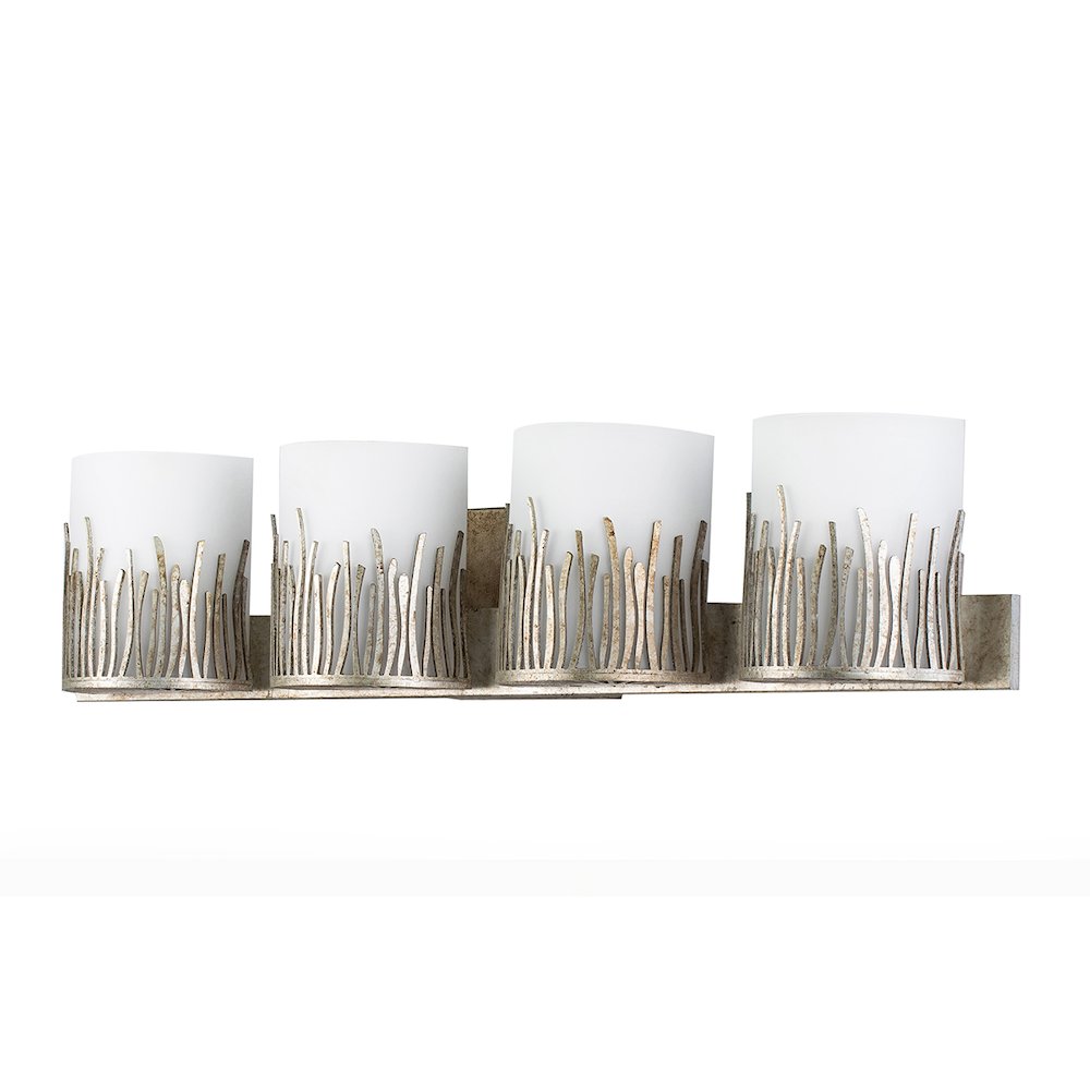 Sawgrass 4 Light Bath Bar In Distressed Silver. Picture 2