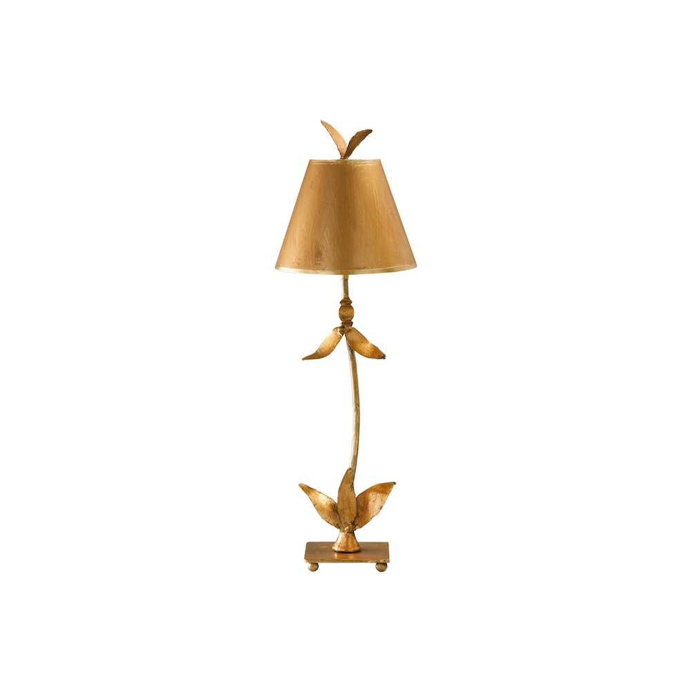 Red Bell Gold Buffet Table Lamp. Picture 1
