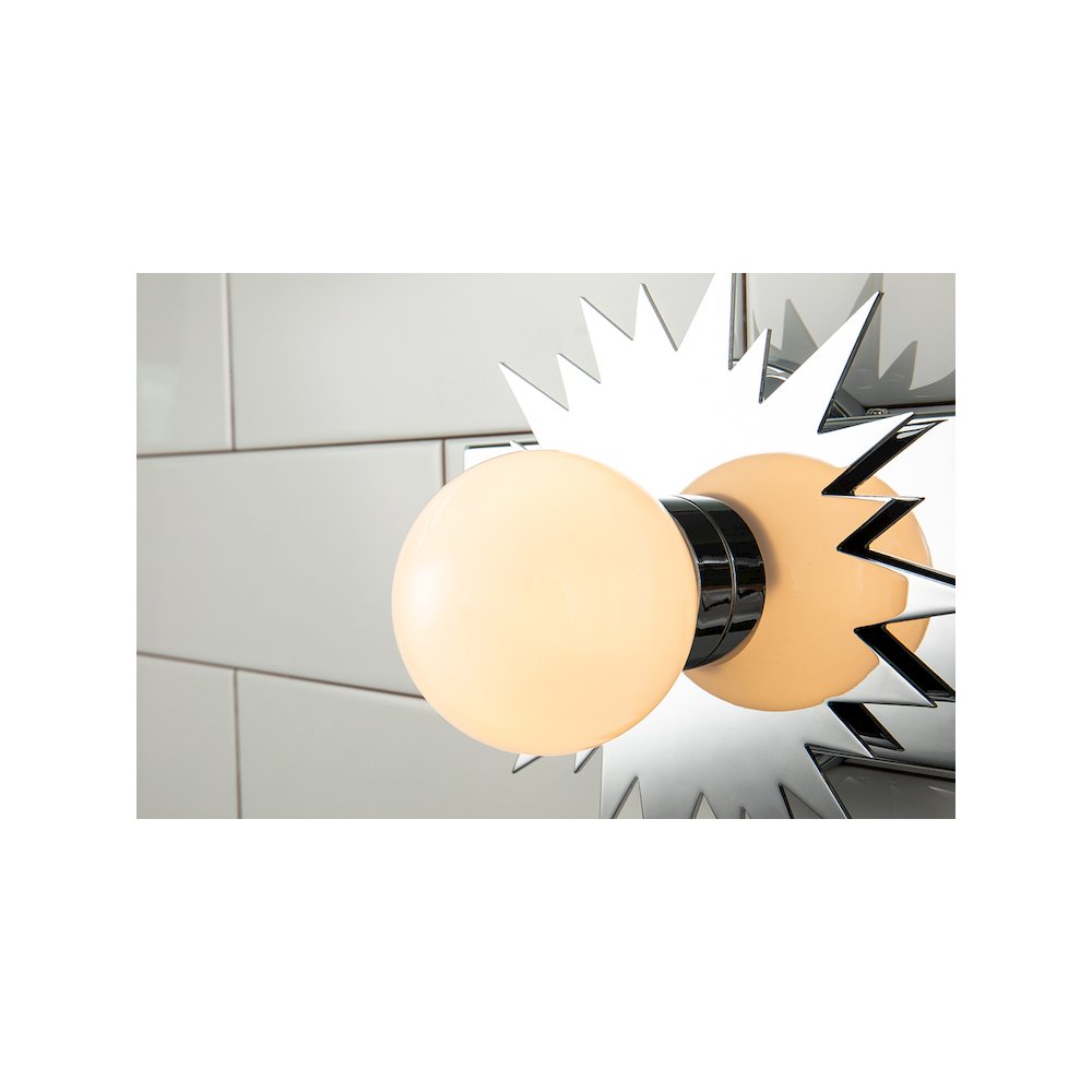 Soleil 1 Light Wall Sconce Silver Star In Polished Chrome. Picture 3