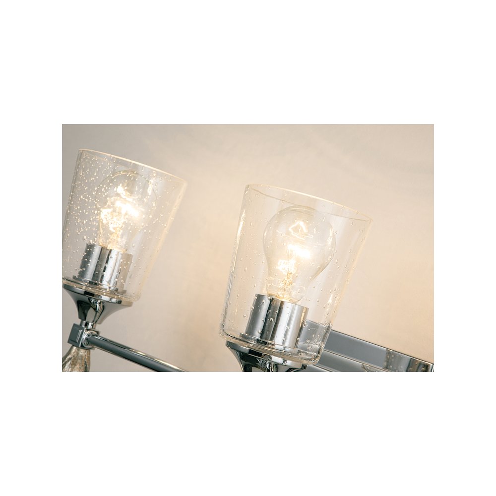 Vetiver 2 Light Vanity Light in Polished Chrome with Gold Accent. Picture 1