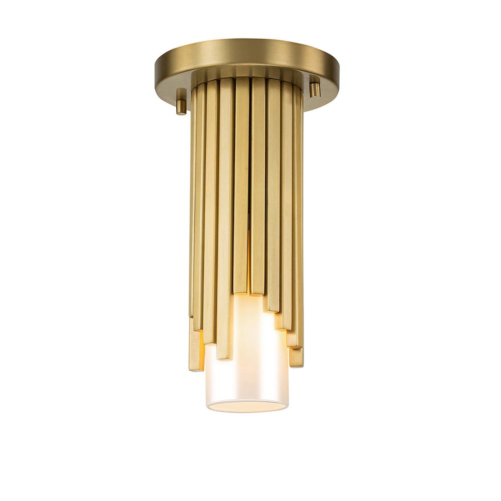 Marvel 1 Light Flush Mount/ Pendant Aged Brass. Picture 3