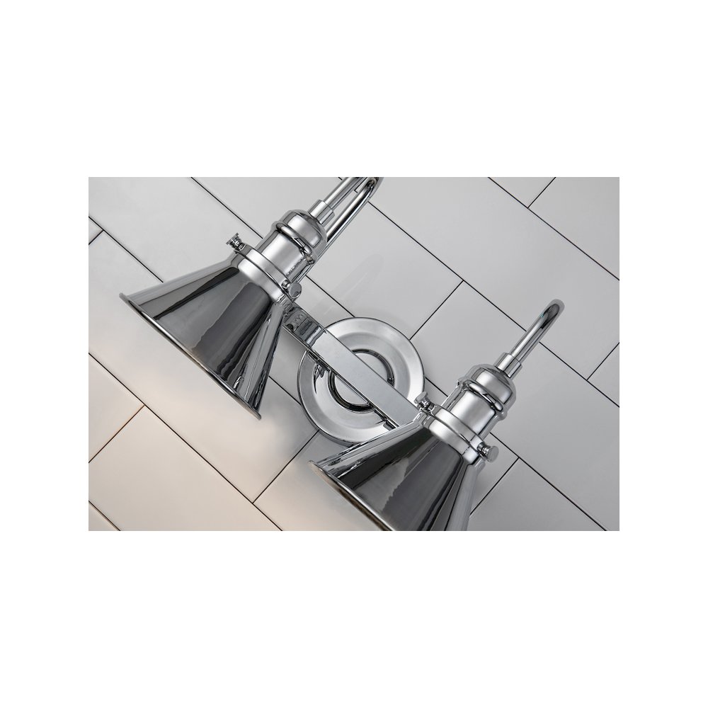 Provence 2 Light Bath Vanity in Polished Chrome. Picture 4