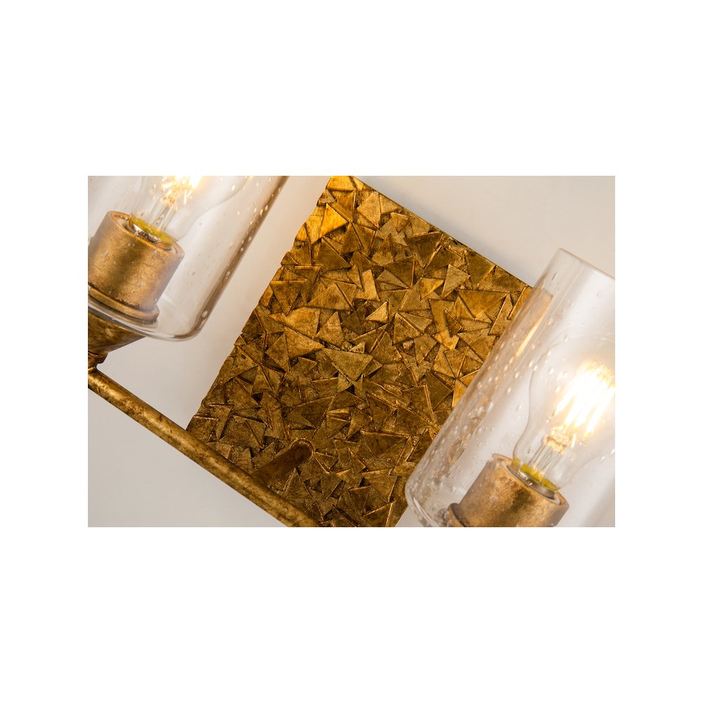 Mosaic 2-Light Vanity Light In Antique Gold. Picture 2