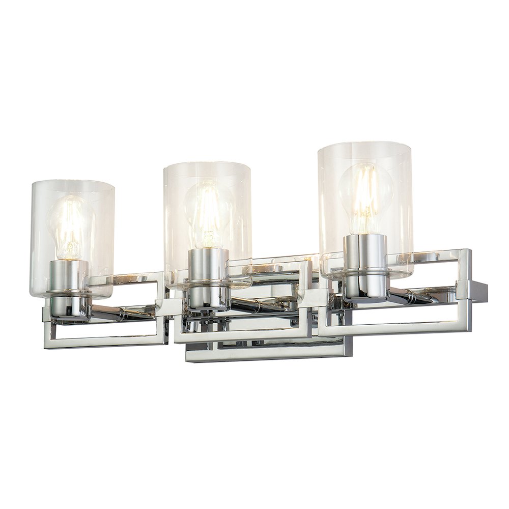 Estes 3 Light Bath Vanity In Polished Chrome. Picture 1