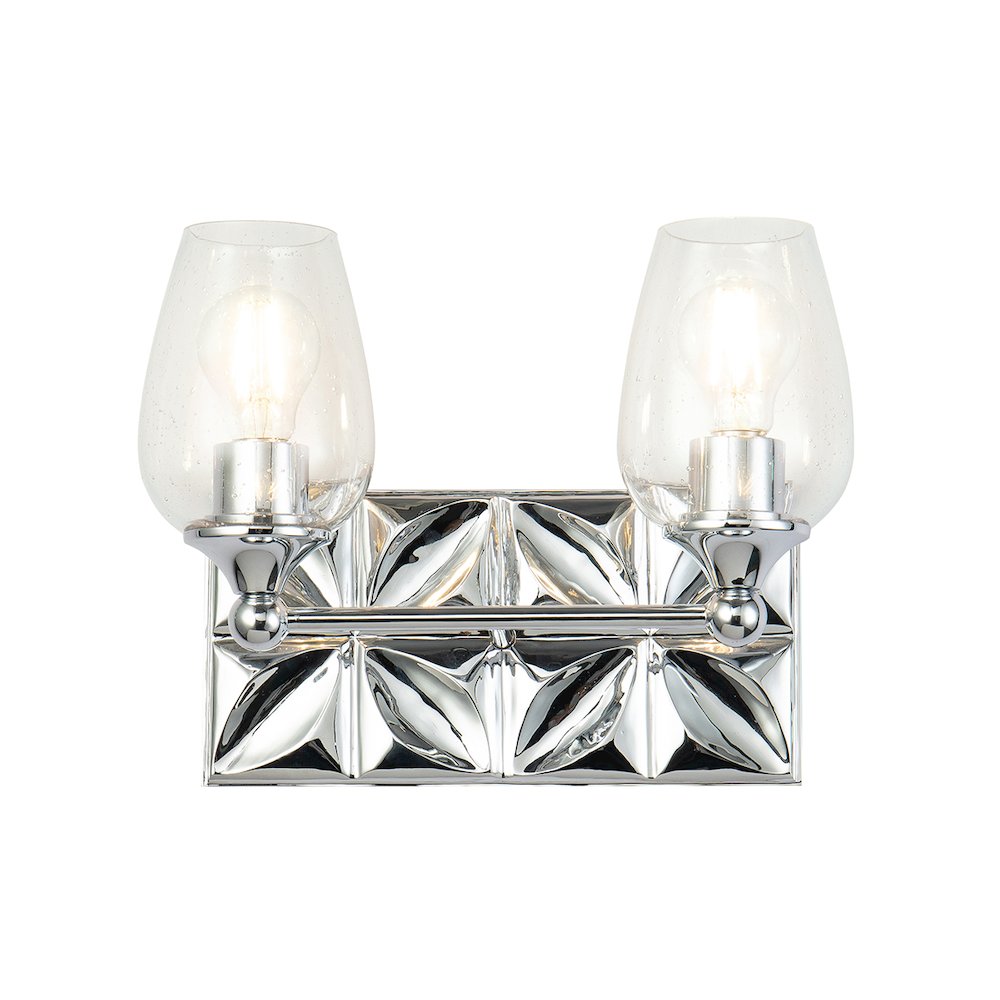 Epsilon Modern 2 Light Bath Vanity in Polished Chrome. Picture 1