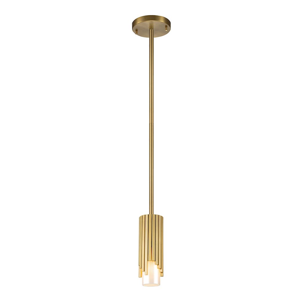 Marvel 1 Light Flush Mount/ Pendant Aged Brass. Picture 2