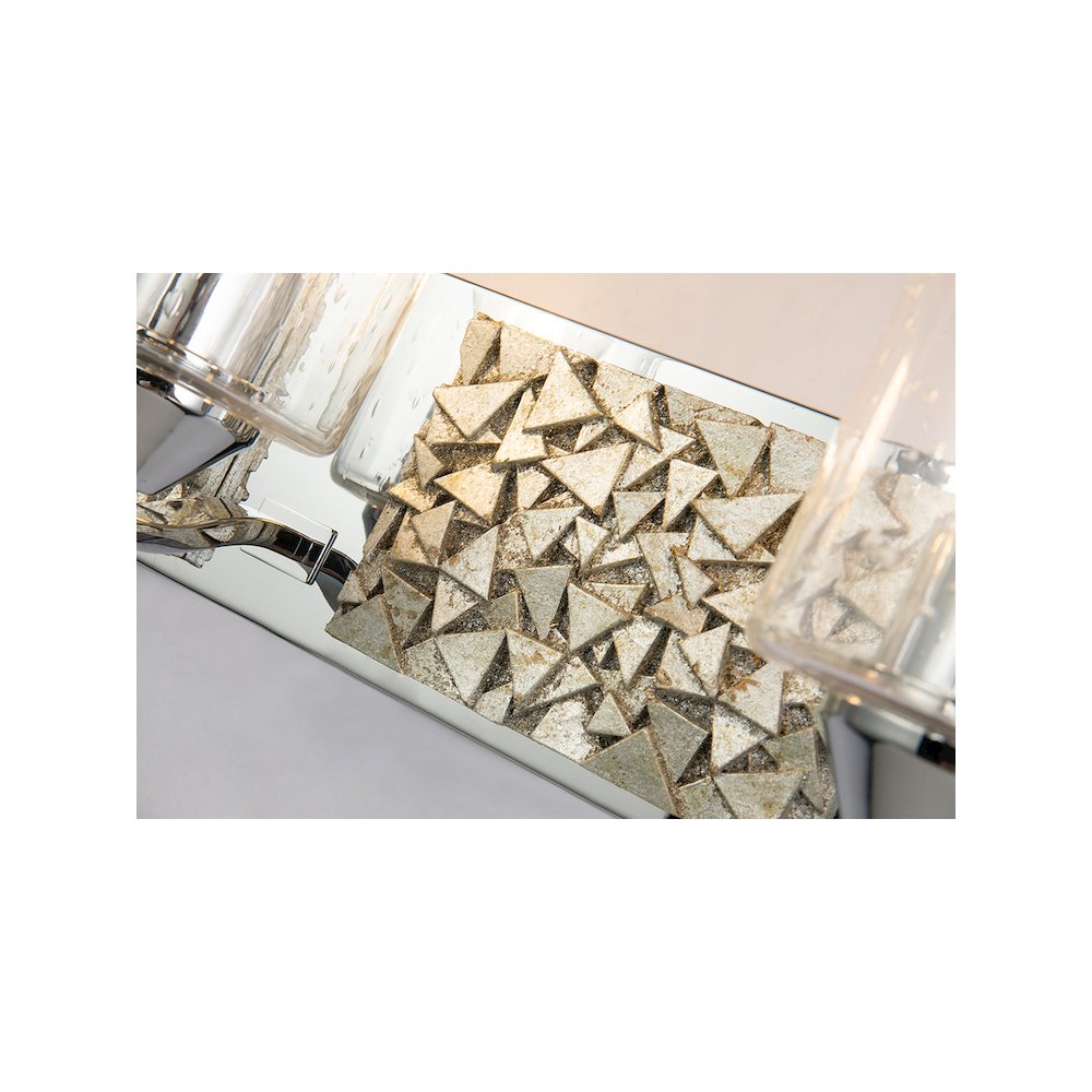 Bocage 3 Light Bath Bar In Polished Chrome And Silver. Picture 4