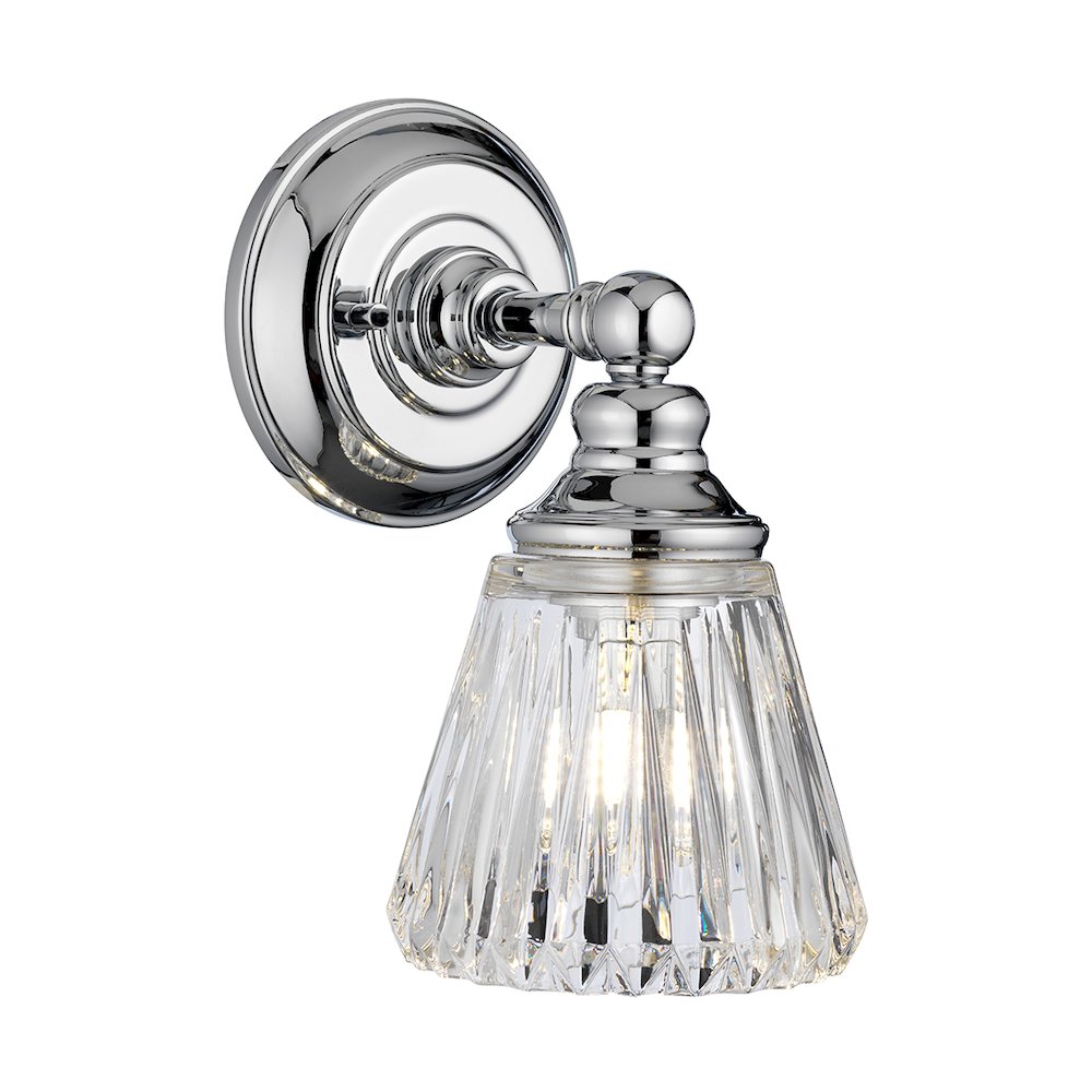 Keynes 1 Light Bath Light in Polished Chrome. Picture 1