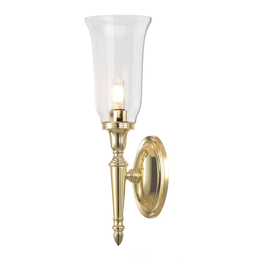 Dryden 1 Light Bath Light in Polished Brass. Picture 1