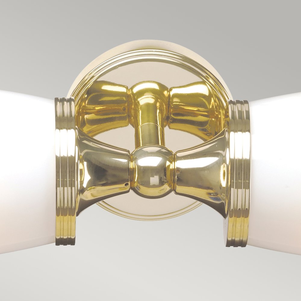 Eliot 2 Light Bath Light in Polished Brass. Picture 2