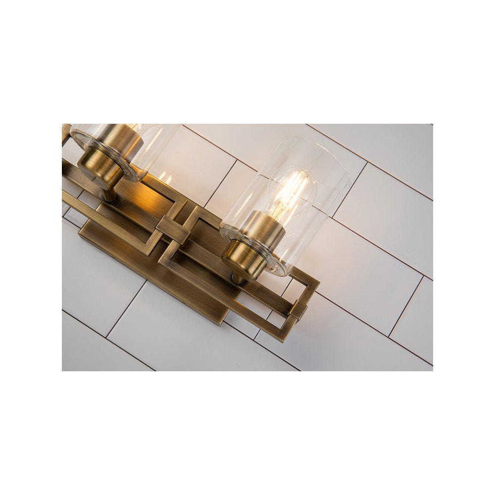 Estes 2 Light Bath Vanity In Aged Brass. Picture 4