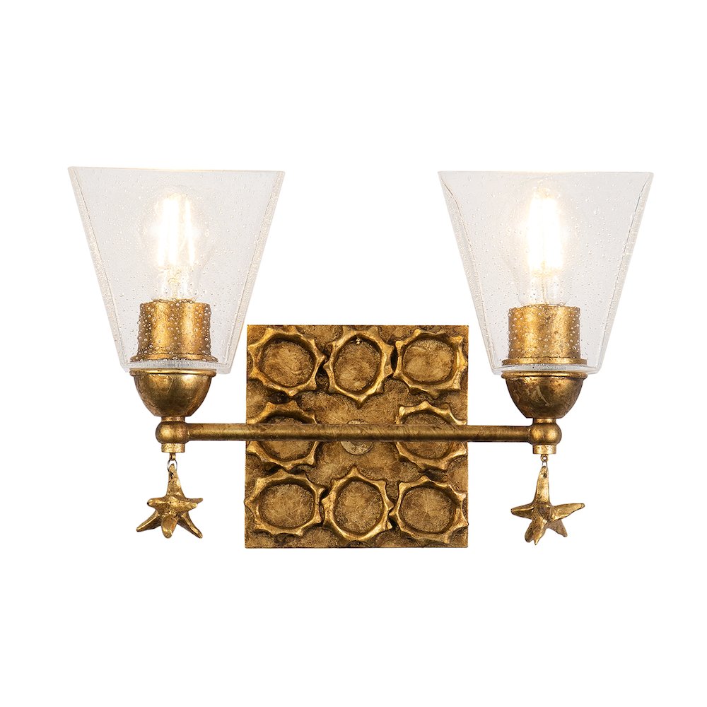 Star 2 Light Bath Vanity In Gold. Picture 1