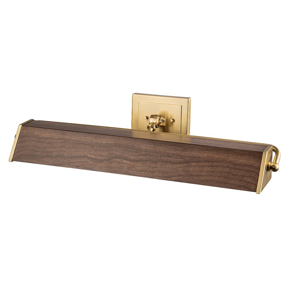 Cade Large Picture Light in Medium Oak. Picture 2
