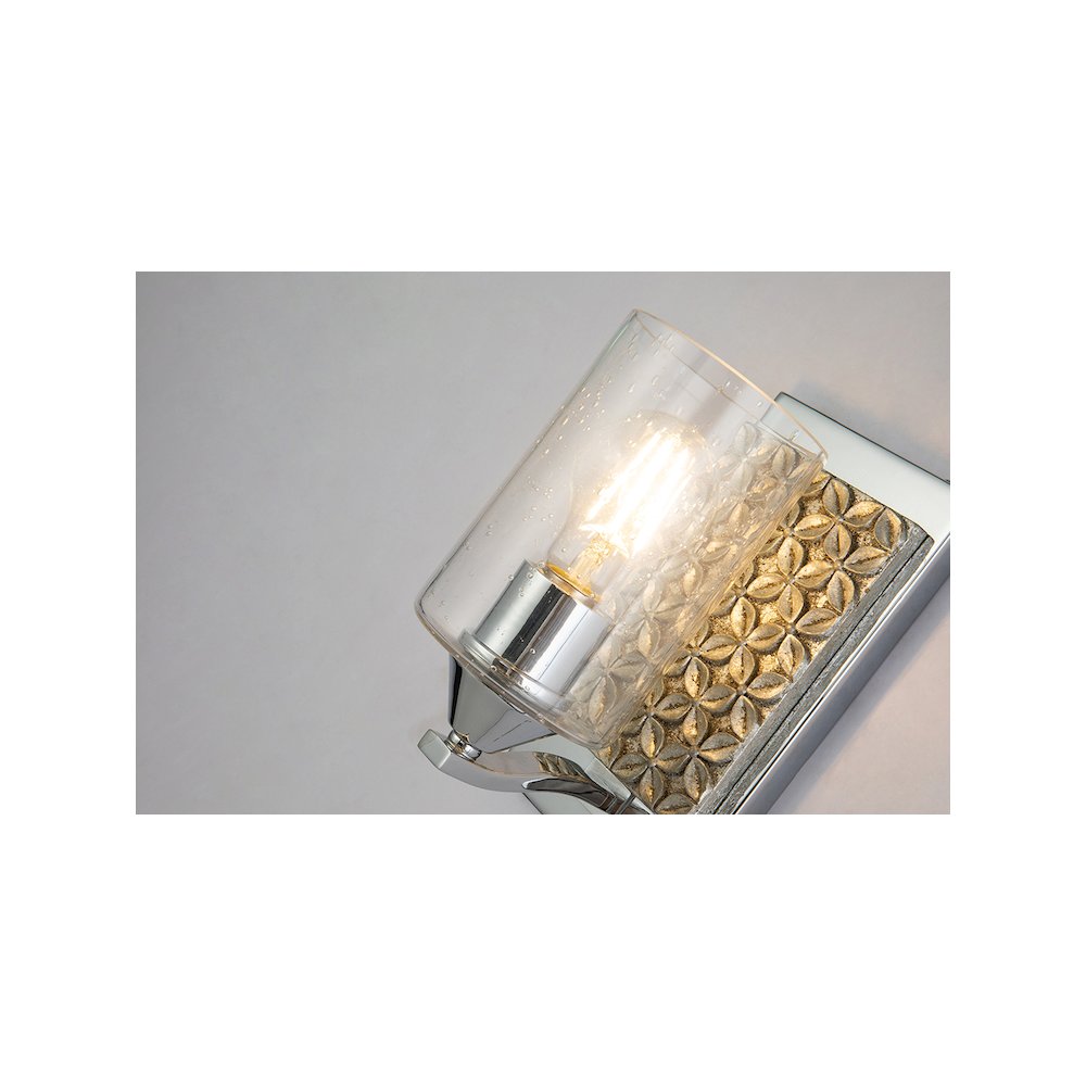Arcadia 1 Light Wall Sconce in Polished Chrome and Silver. Picture 4