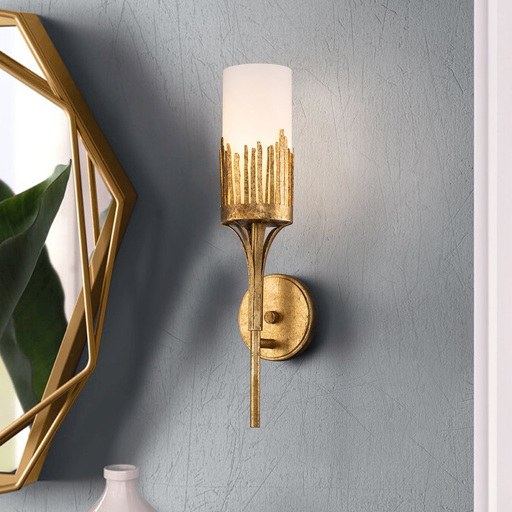 Sawgrass 1 Light Sconce in Gold Leaf. Picture 3