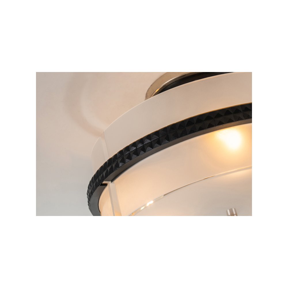 Mazant 3 Light Semi Flush in Black and Chrome. Picture 3