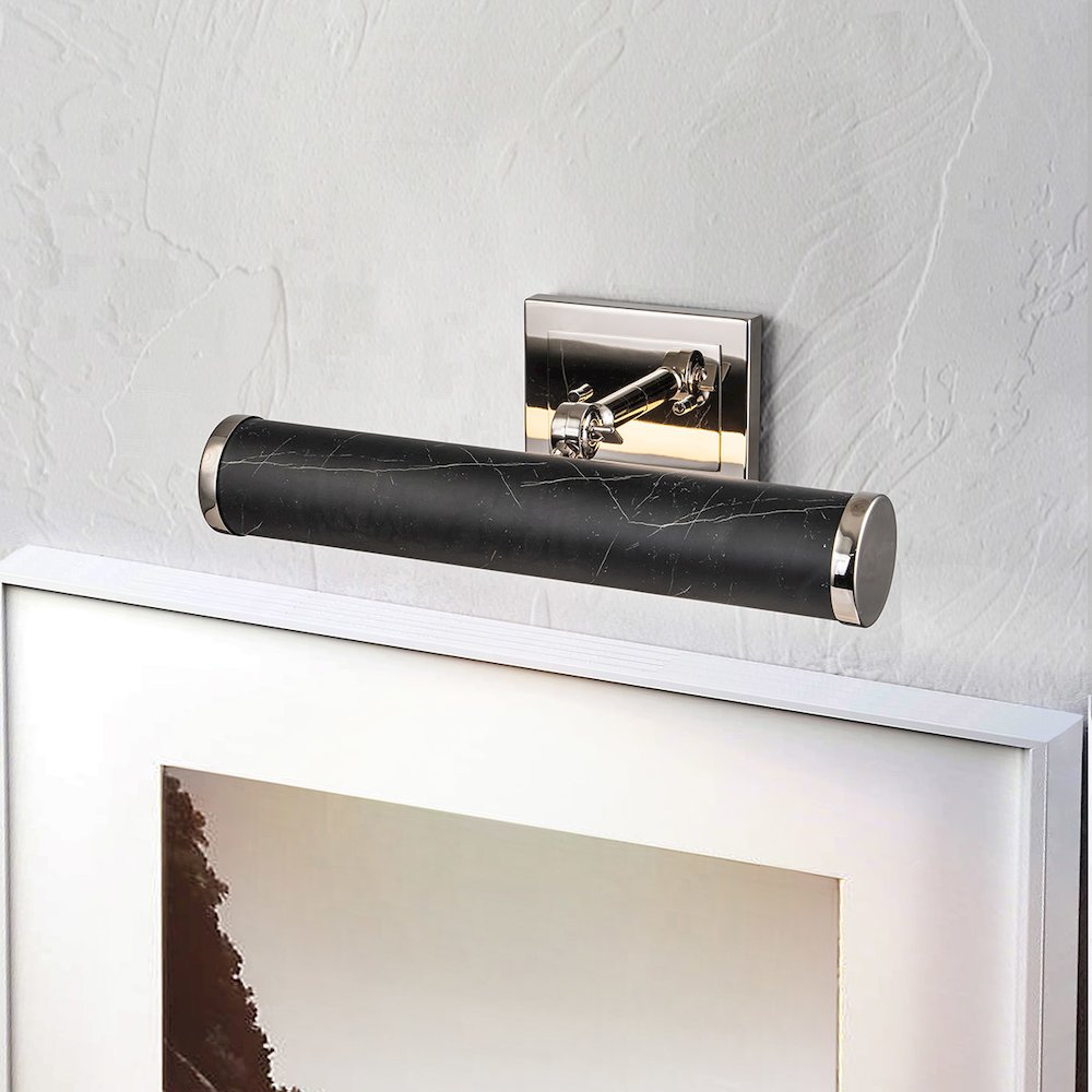 Coates Medium Picture Light in Black Marble. Picture 5