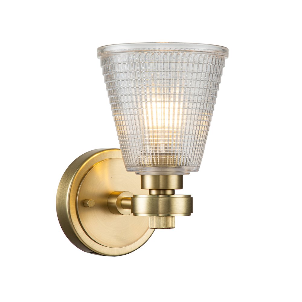 Gunnislake1 1 Light Bath Light in Brushed Brass. Picture 1