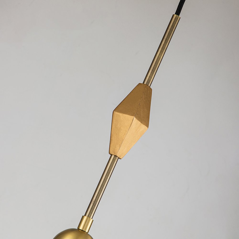 Bijou Small Aged Brass Pendant. Picture 2