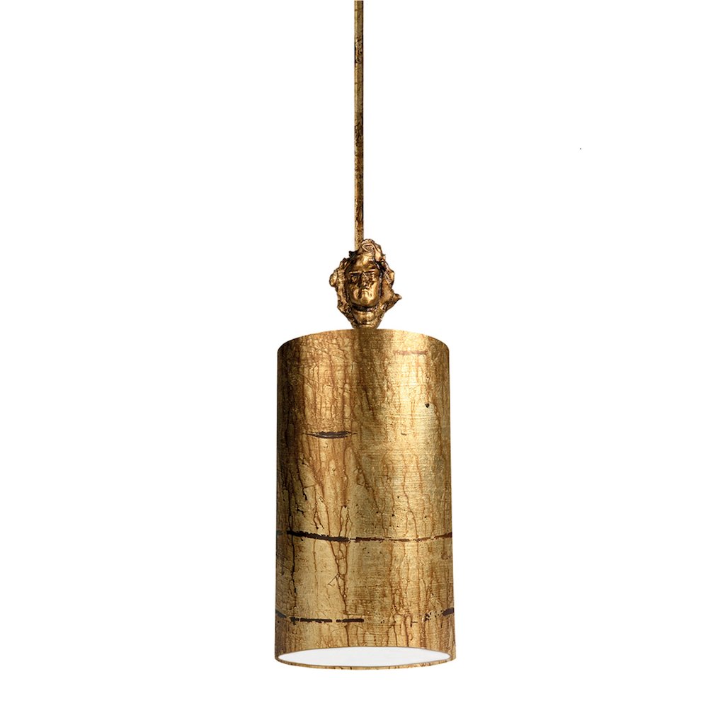 Fragment Silver Small mini Pendant convertible to semi flush Distressed. Picture 1
