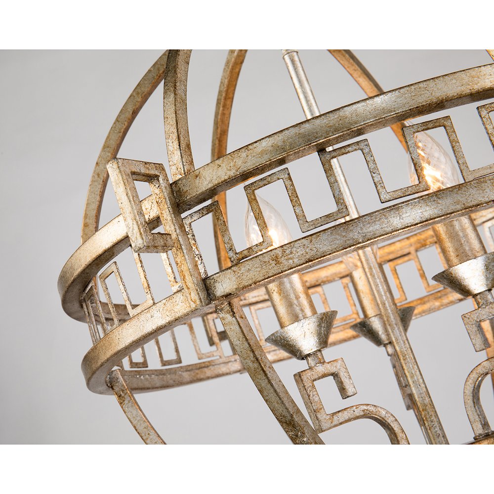 Lemuria 3 Light Geometric Globe Chandelier. Picture 3