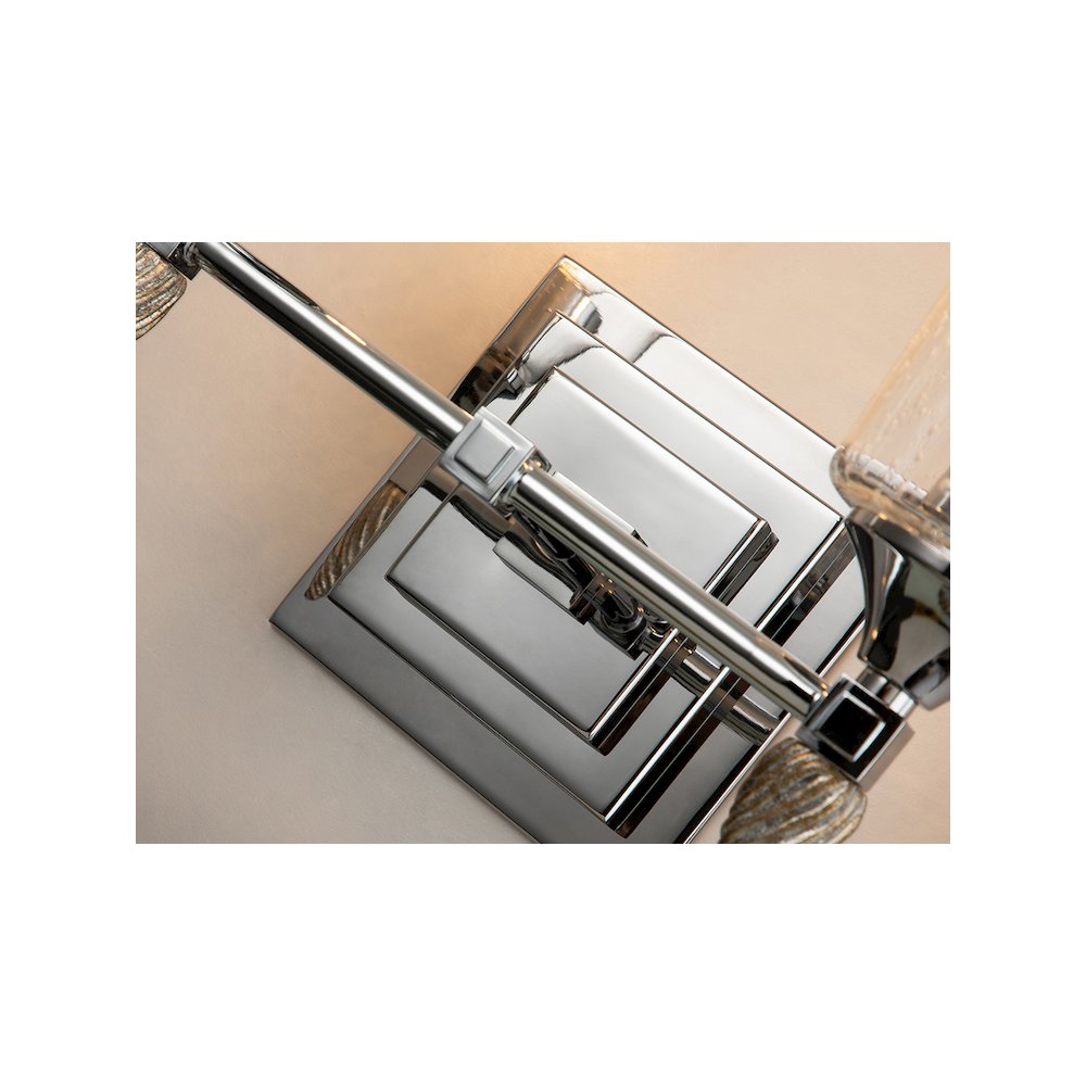 Vetiver 2 Light Vanity in Polished Chrome with Silver Accent. Picture 3