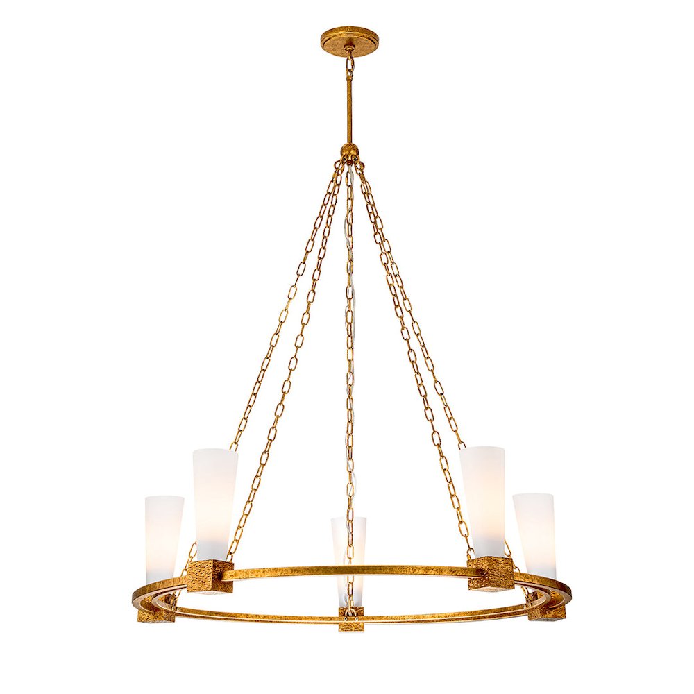 Kristy 5 Light Chandelier Gold. Picture 1