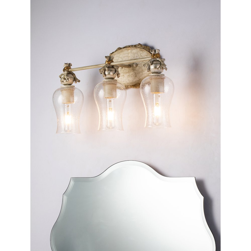 Trellis 3-Light Vanity In Bone. Picture 2