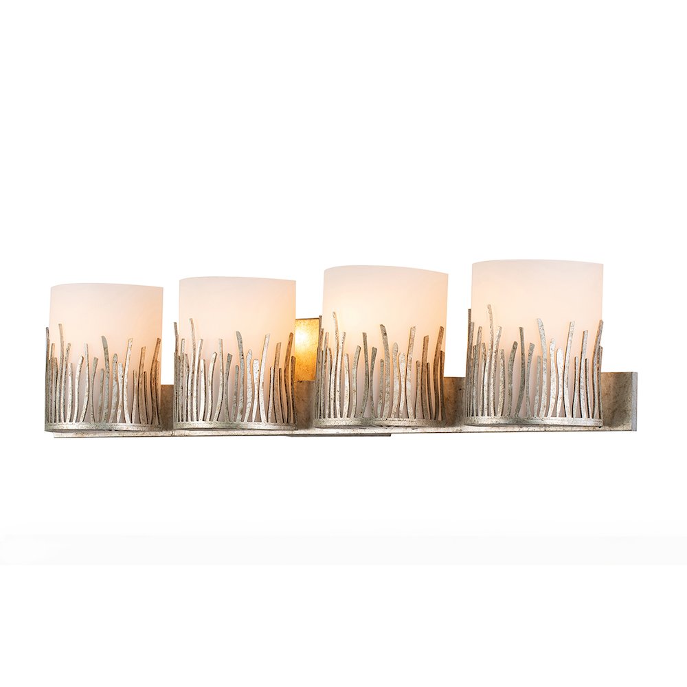 Sawgrass 4 Light Bath Bar In Distressed Silver. Picture 1