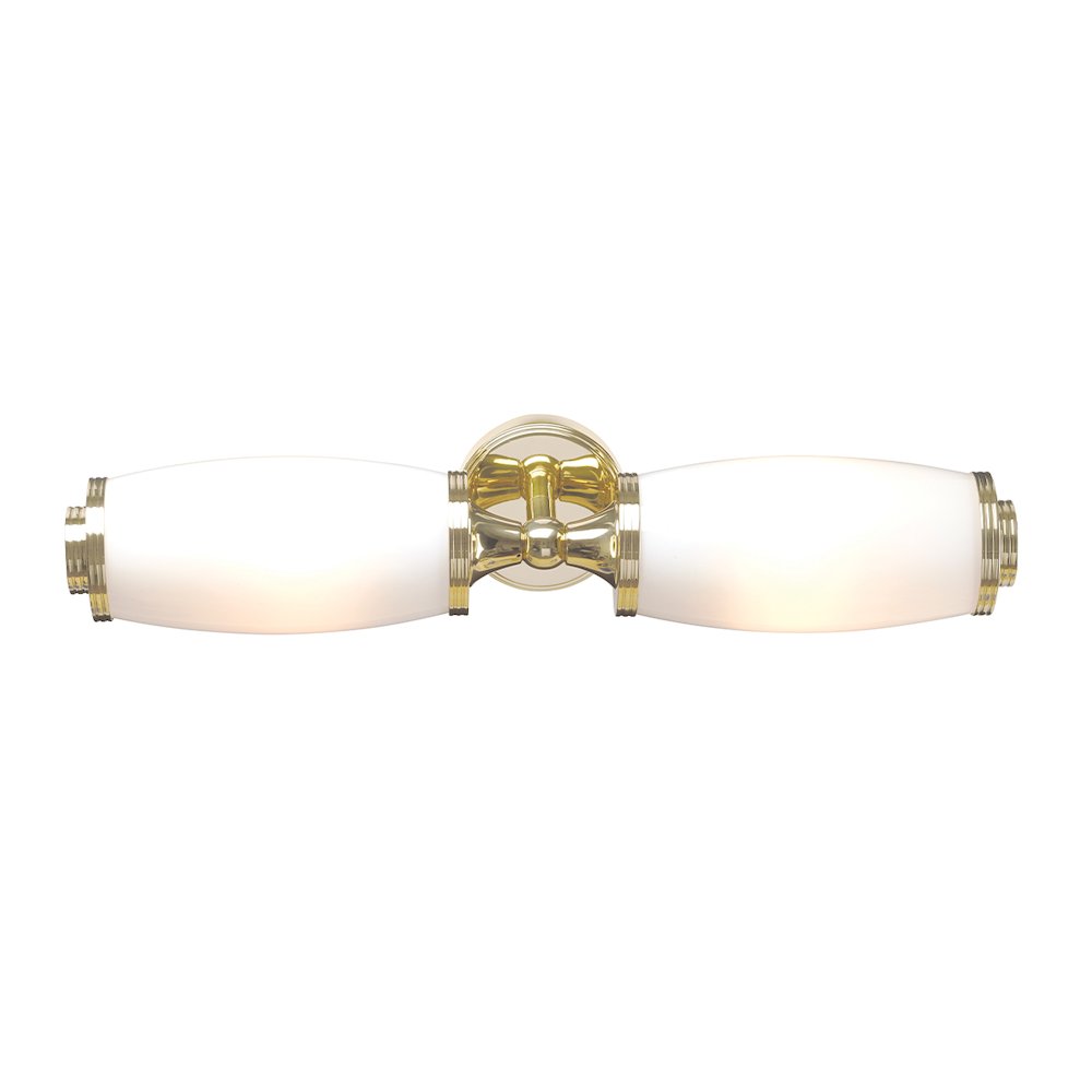 Eliot 2 Light Bath Light in Polished Brass. Picture 1