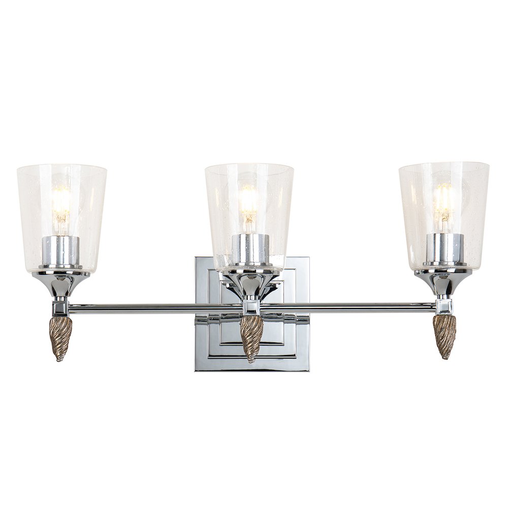 Vetiver Light Vanity in Polished Chrome with Silver Accent. Picture 1