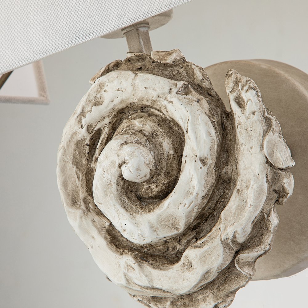 Swirl Small Sconce in Bone Finish. Picture 4