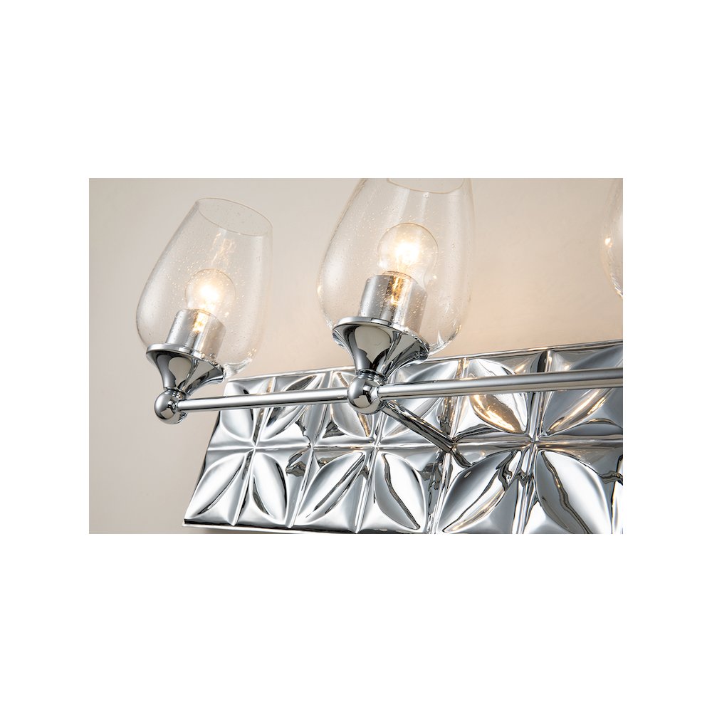 Epsilon Modern 3 Light Bath Vanity in Polished Chrome. Picture 3
