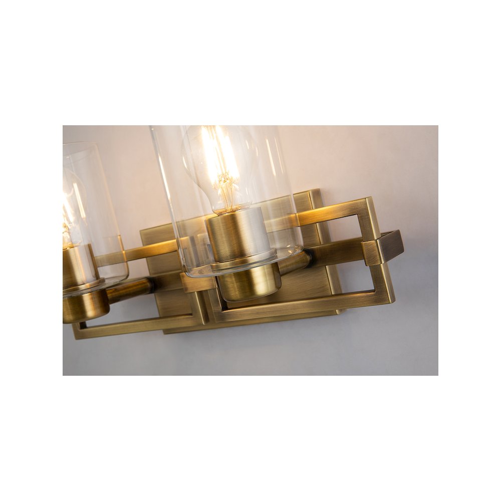 Estes 2 Light Bath Vanity In Aged Brass. Picture 2