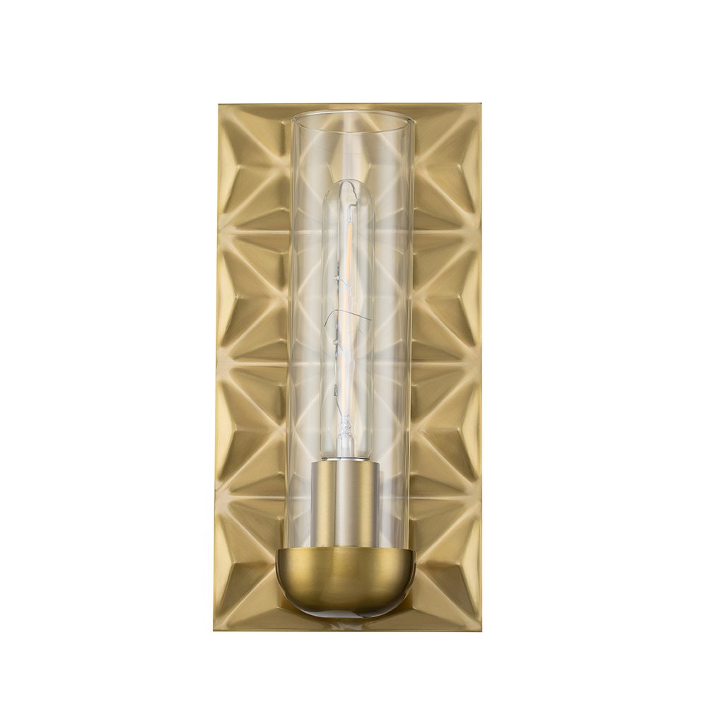 Alpha 1 Light Sconce in Aged Brass. Picture 5