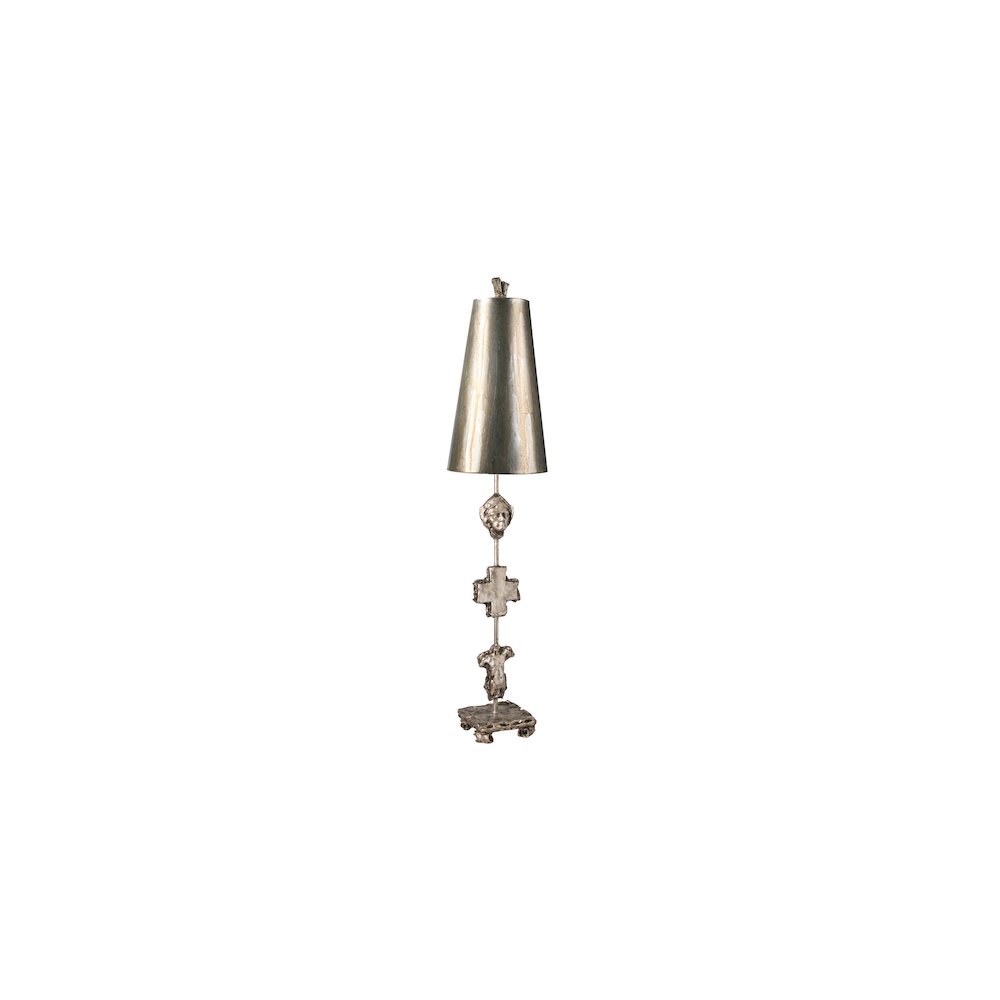 Fragment Antiqued  Silver Buffet Table Lamp By Lucas Mckearn. Picture 1