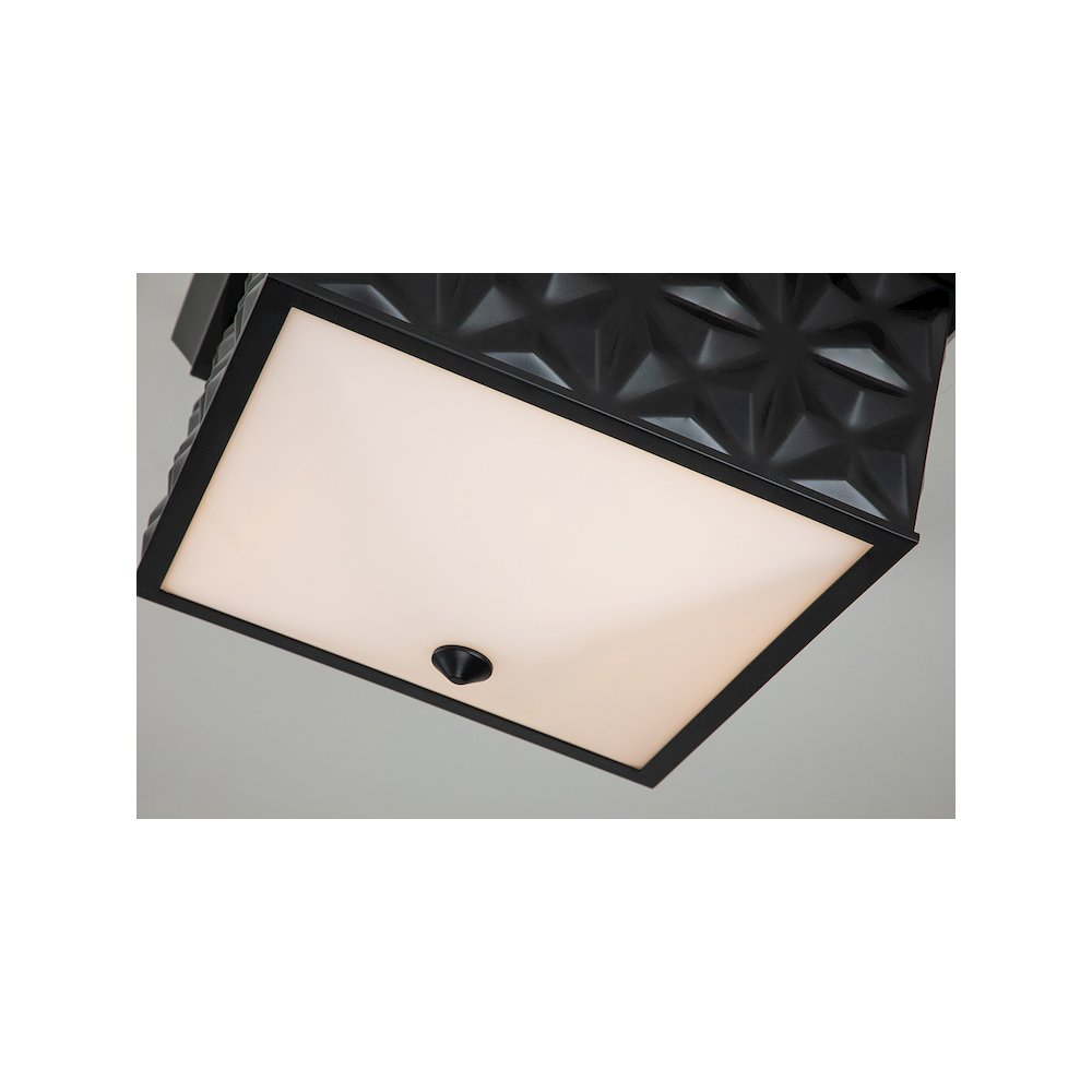 Alpha Square Flush Mount in Black. Picture 4