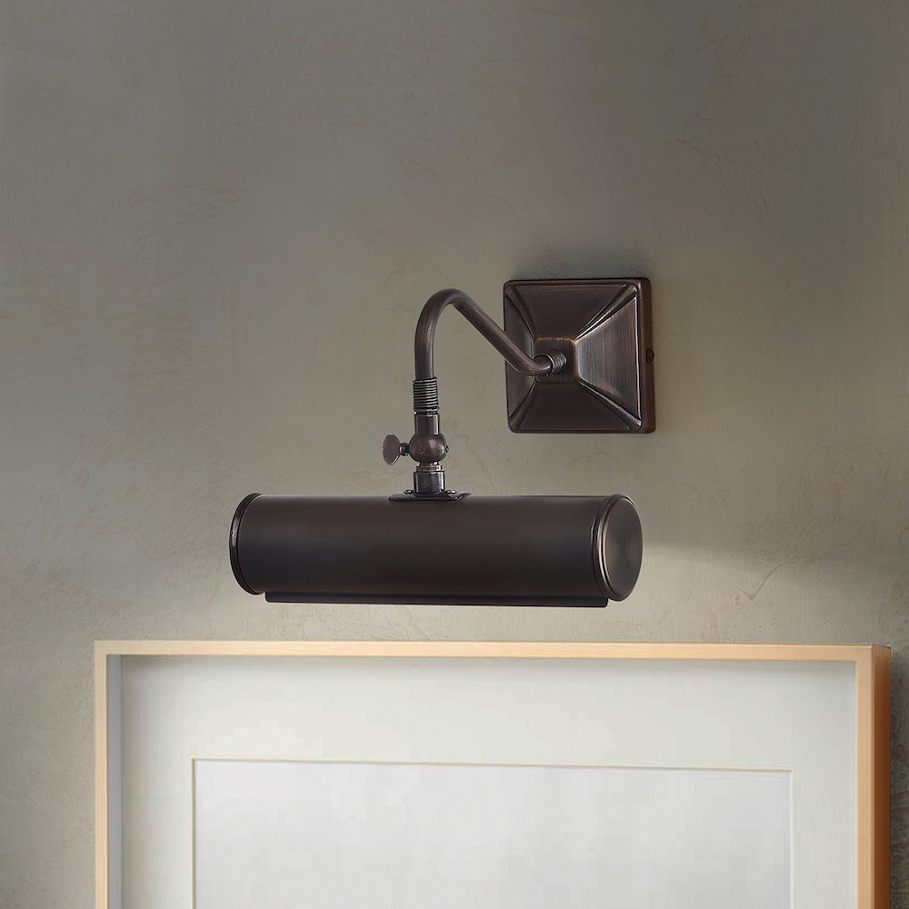 Leo 1 Light Small Picture Light in Dark Bronze. Picture 2