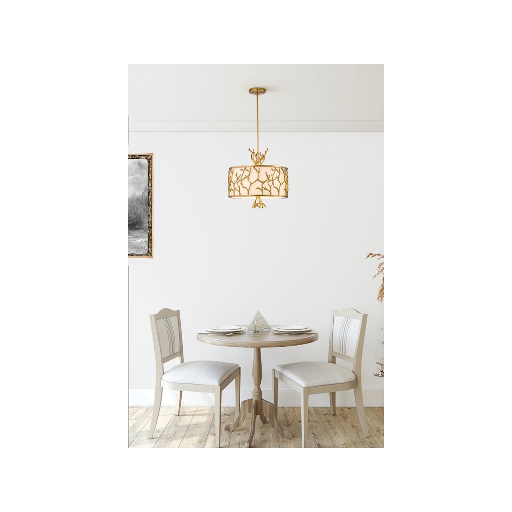 The Coral Chandelier in Gold Leaf. Picture 6