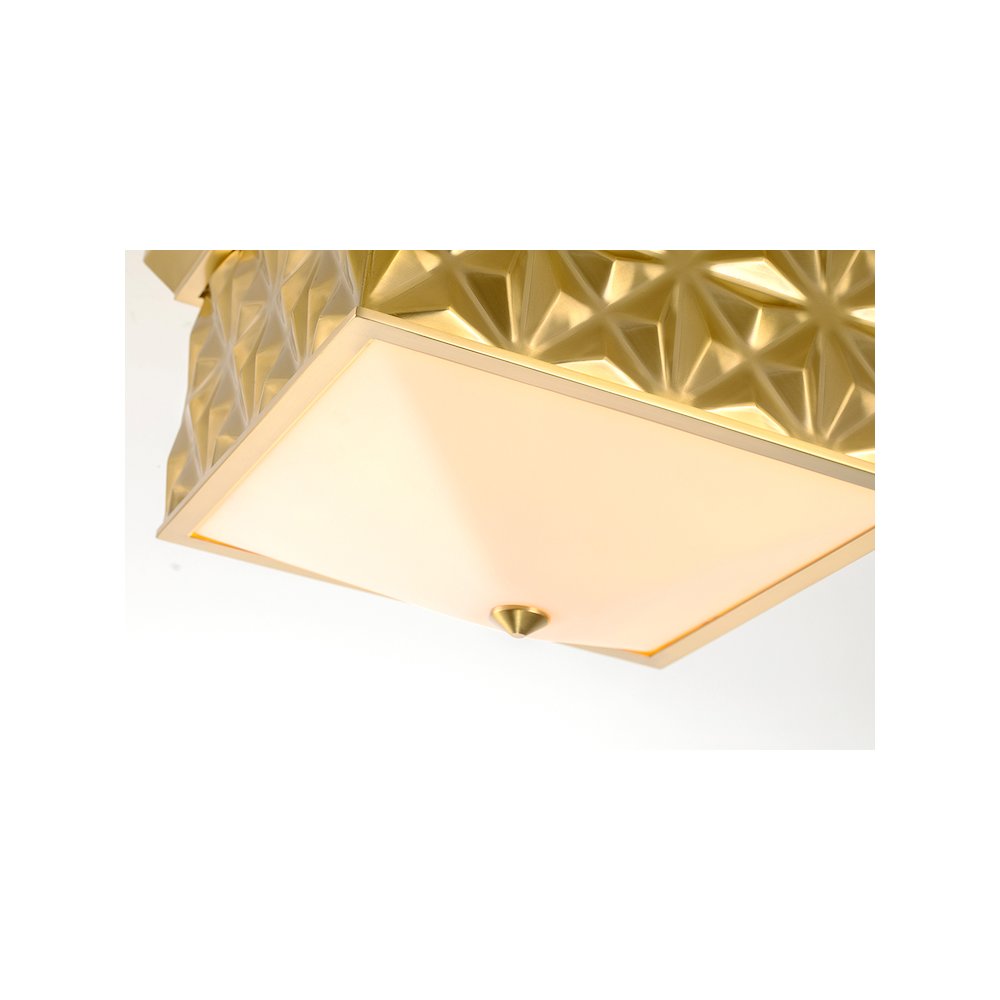 Alpha Square Flush Mount in Brass. Picture 4